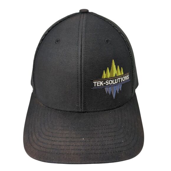 Tek-Solutions Snapback Trucker Hat Black OS Adjustable Mesh Back Richardson - Picture 1 of 9